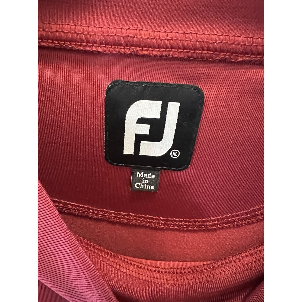 FootJoy FJ Men's Extra Large Burgundy Red Long Sleeve Mock Turtleneck Golf Shirt - Picture 4 of 8